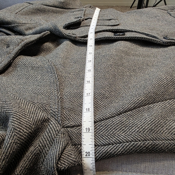 H&M Gray Wool Button Jacket - Military Preppy Peacoat - Men's 40R - Picture 16 of 17